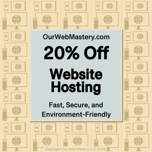 20% off website hosting.